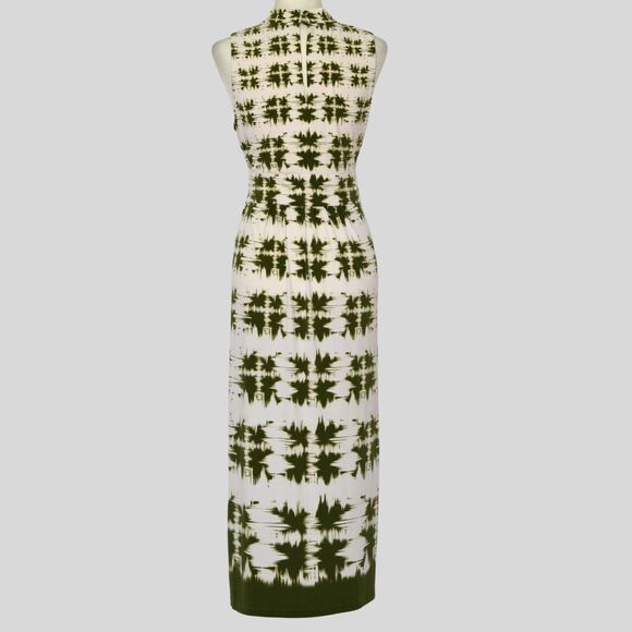 LONDON TIMES Women's Tie Dye Print Maxi Dress Green Size 12 - Picture 3 of 8